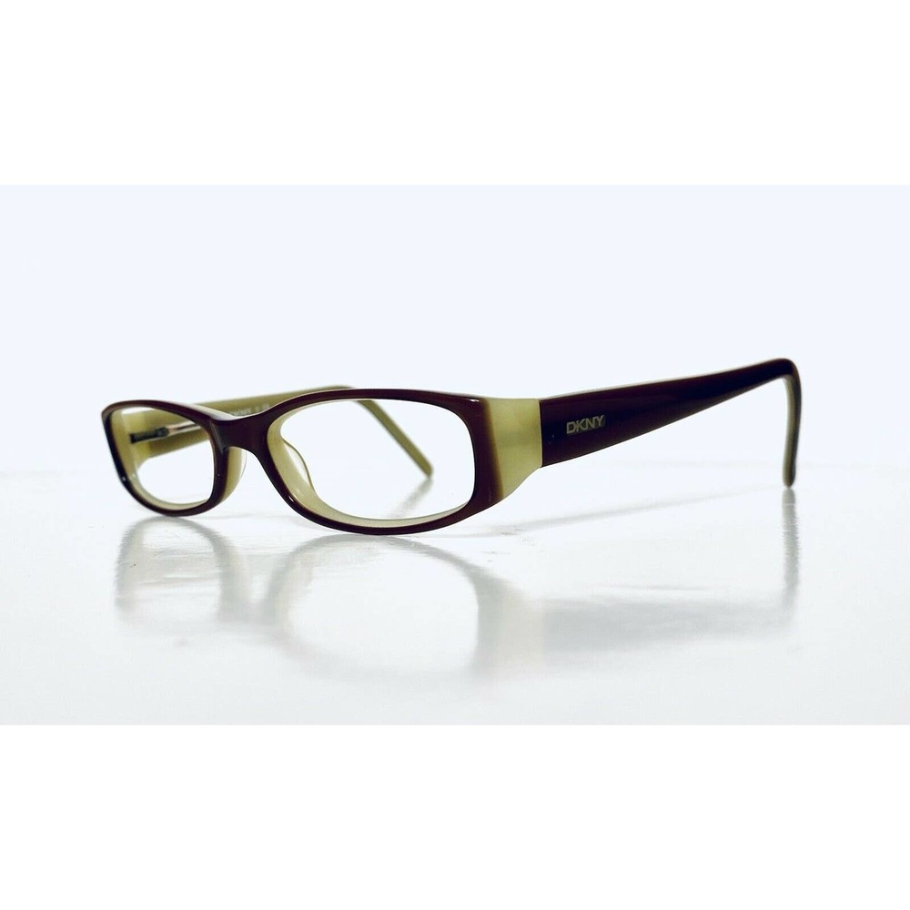 Dkny Brown Cream Rectangular Frame Glasses - image 1